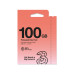 THREE MOBILE 100GB  PAYG VOICE & DATA SIM PACK - 100GB NEW 