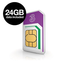 THREE UK 24GB PAY AS YOU GO DATA SIM CARD UK